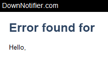 A nice email alert when your website is down